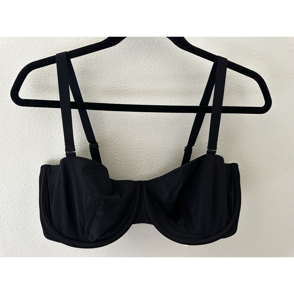 NEW NWT Cuup Balconette Black Shine Bra Size 38G 38 G Womens Wired Underwired